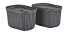 Zone Denmark Pulp Storage Box 23x15x15 Cm 2 Pcs, Black