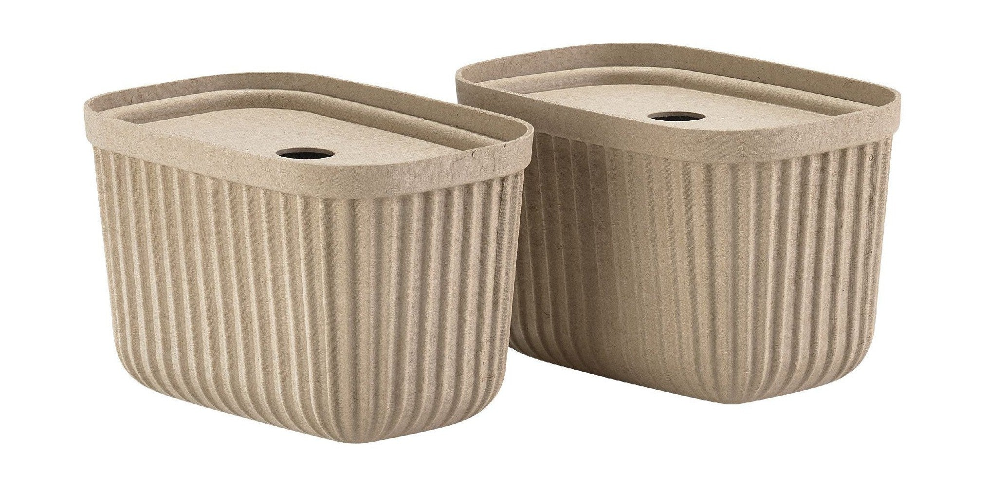 [product_category]-Zone Denmark Pulp Storage Box 23x15x15 Cm 2 Pcs, Natural Brown-Zone Denmark-5722000317661-31766-ZON-1