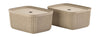 Zone Denmark Pulp Storage Box 32x23x15 Cm 2 Pcs, Natural Brown