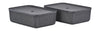 Zone Denmark Pulp Storage Box 48x32x15 Cm 2 Pcs, Black