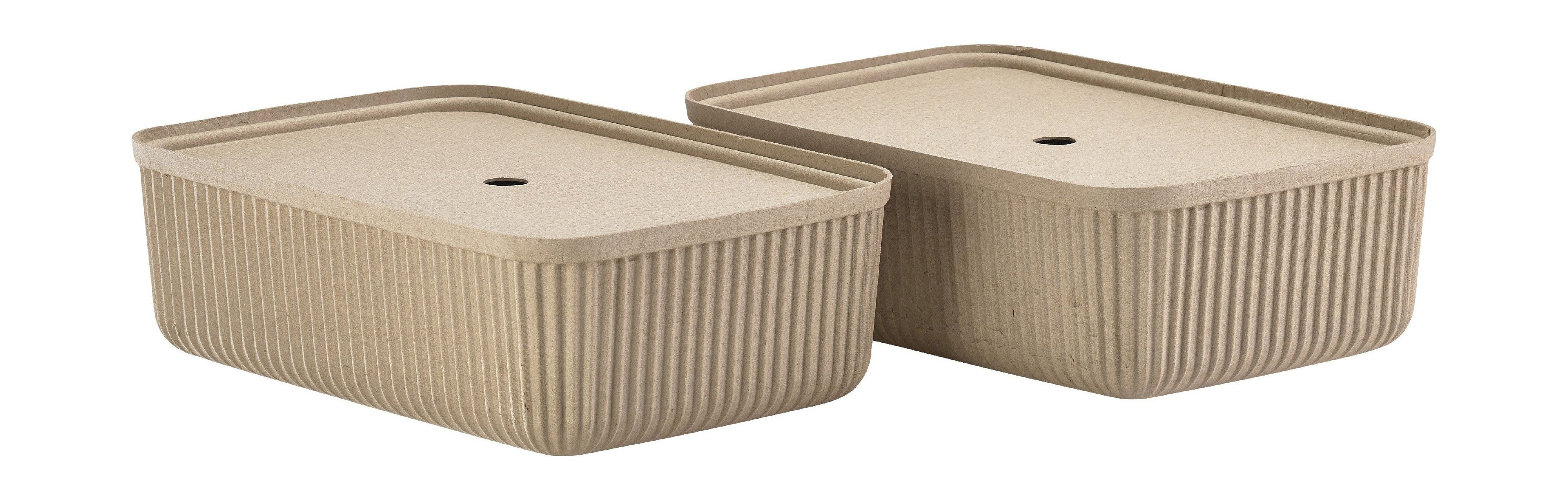 [product_category]-Zone Denmark Pulp Storage Box 48x32x15 Cm 2 Pcs, Natural Brown-Zone Denmark-5722000317760-31776-ZON-1