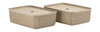 Zone Denmark Pulp Storage Box 48x32x15 Cm 2 Pcs, Natural Brown