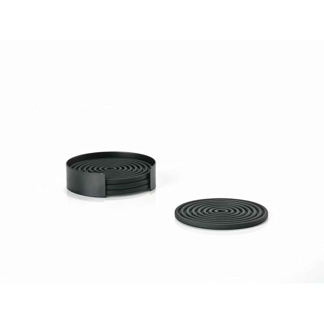 [product_category]-Zone Denmark Rocks Glass Coaster Set Of 4, Black-Zone Denmark-5722000148333-14833-ZON-2