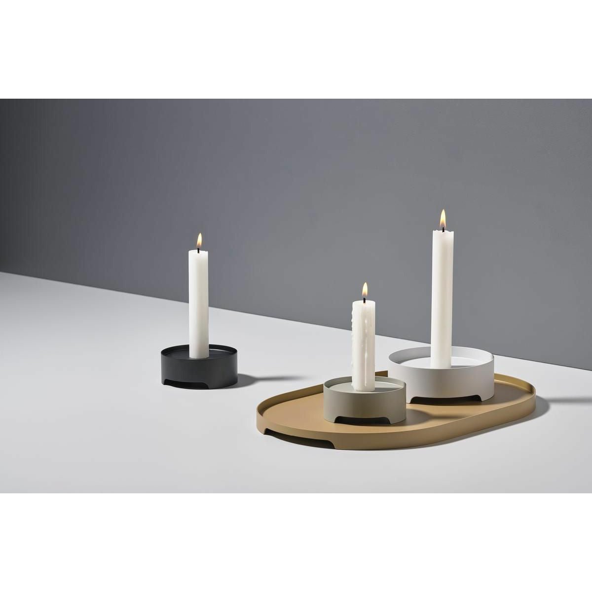 [product_category]-Zone Denmark Singles Candle Holder ø 12 Cm, Warm Grey-Zone Denmark-5722000123798-12379-ZON-2