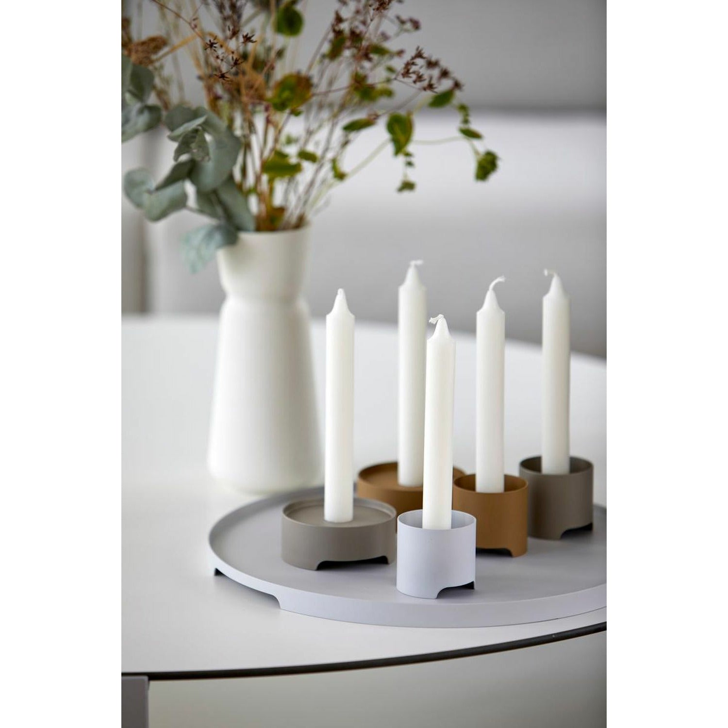 [product_category]-Zone Denmark Singles Candle Holder ø 6 Cm, Warm Grey-Zone Denmark-5722000123736-12373-ZON-5