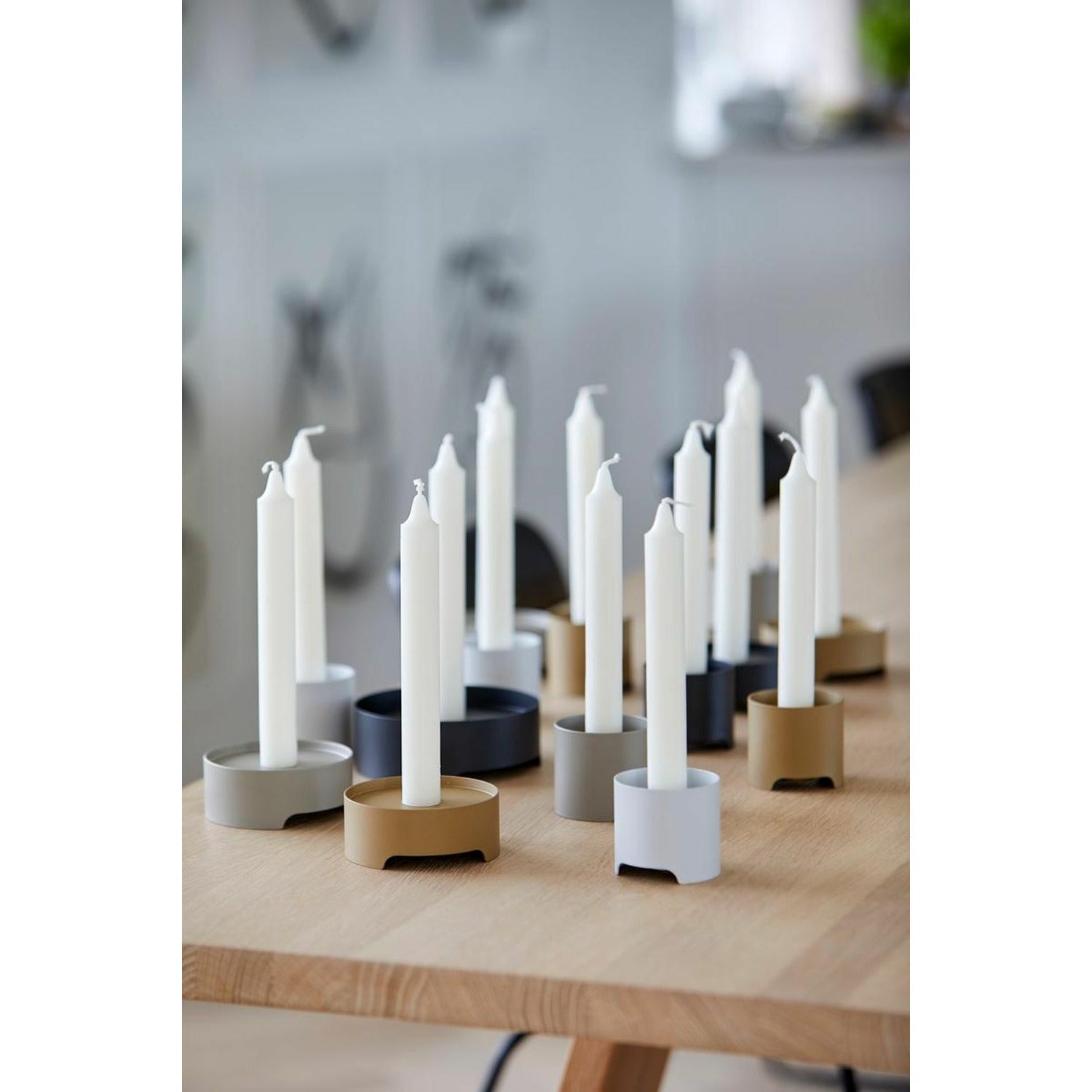 [product_category]-Zone Denmark Singles Candle Holder ø 9 Cm, Warm Grey-Zone Denmark-5722000123767-12376-ZON-5
