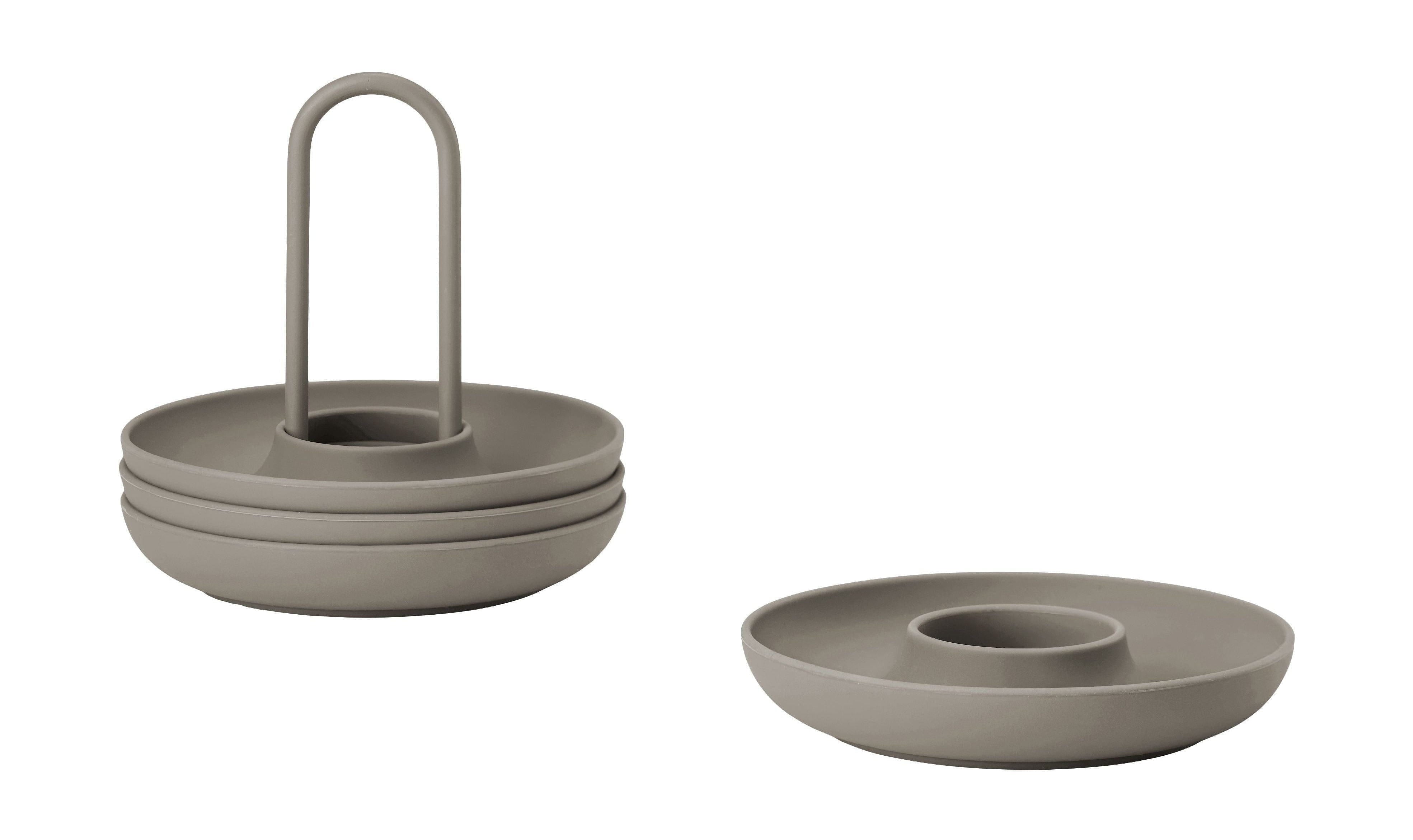 [product_category]-Zone Denmark Singles Egg Cup With Holder Set Of 4, Taupe-Zone Denmark-5722000280750-28075-ZON-1