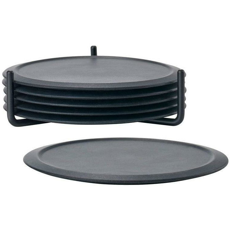 [product_category]-Zone Denmark Singles Glass Coaster 6 Pcs, Black-Zone Denmark-5708760656950-330303-ZON-1