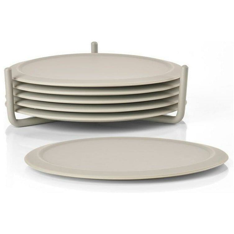[product_category]-Zone Denmark Singles Glass Coaster Mud, 6 Pcs.-Zone Denmark-5722003320620-332062-ZON-1