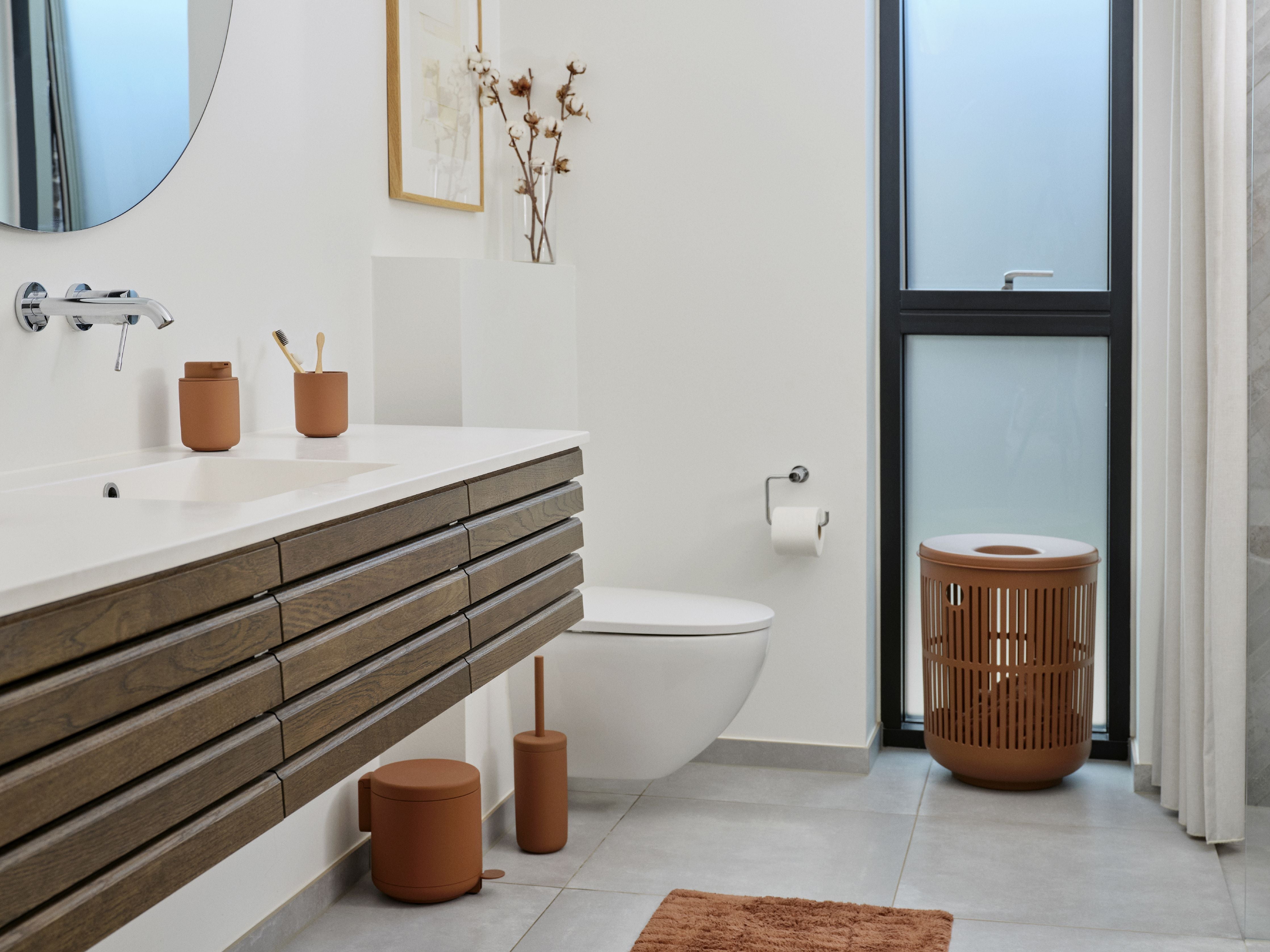[product_category]-Zone Denmark Tiles Bath Mat 80 X 50 Cm, Terracotta-Zone Denmark-5722000315698-31569-ZON-3