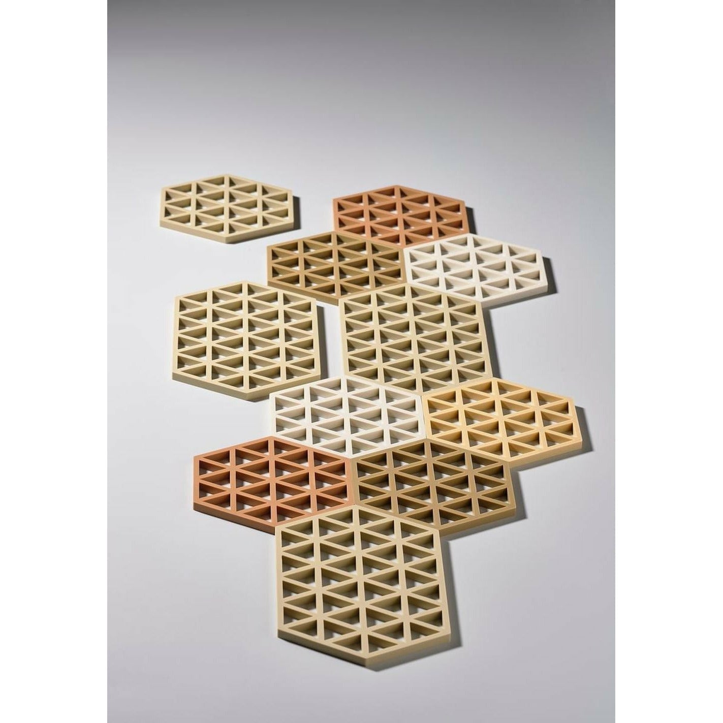 [product_category]-Zone Denmark Triangles Coaster 16 X14 Cm, Warm Sand-Zone Denmark-5722000124290-12429-ZON-3