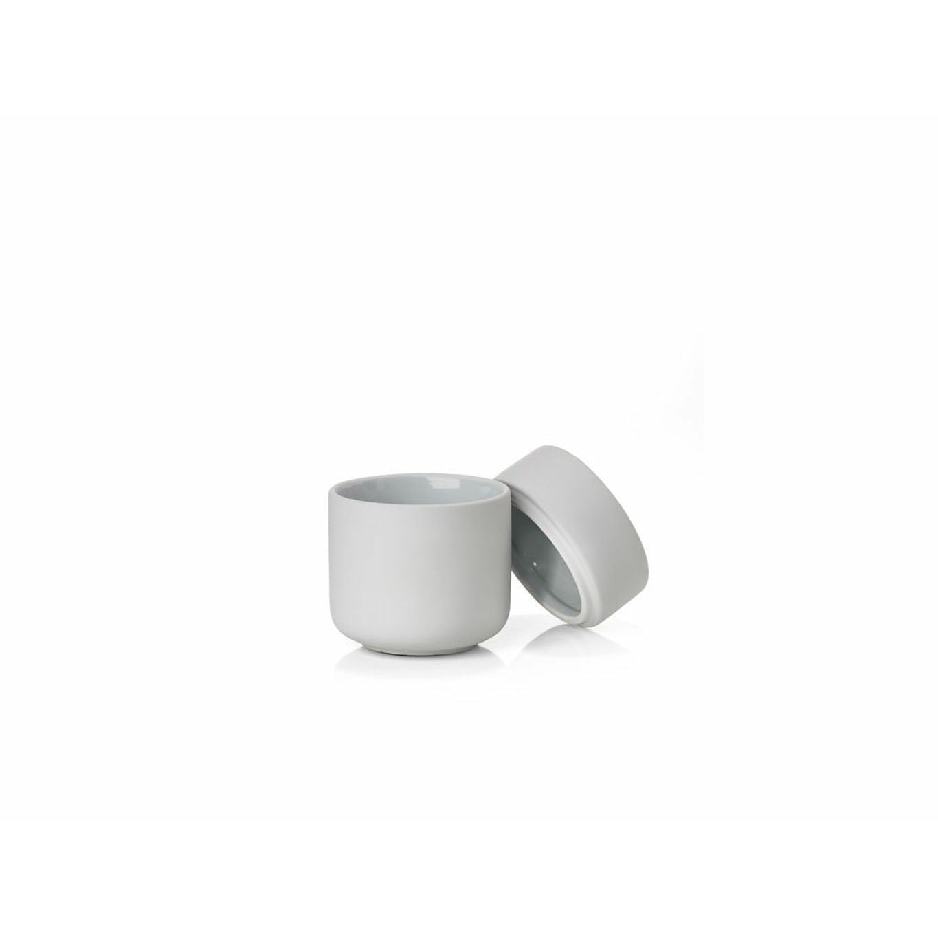 [product_category]-Zone Denmark Ume Cotton Swabs And Cosmetic Pads Container øx H 8,3x10,3 Cm, Soft Grey-Zone Denmark-5722000157564-15756-ZON-2