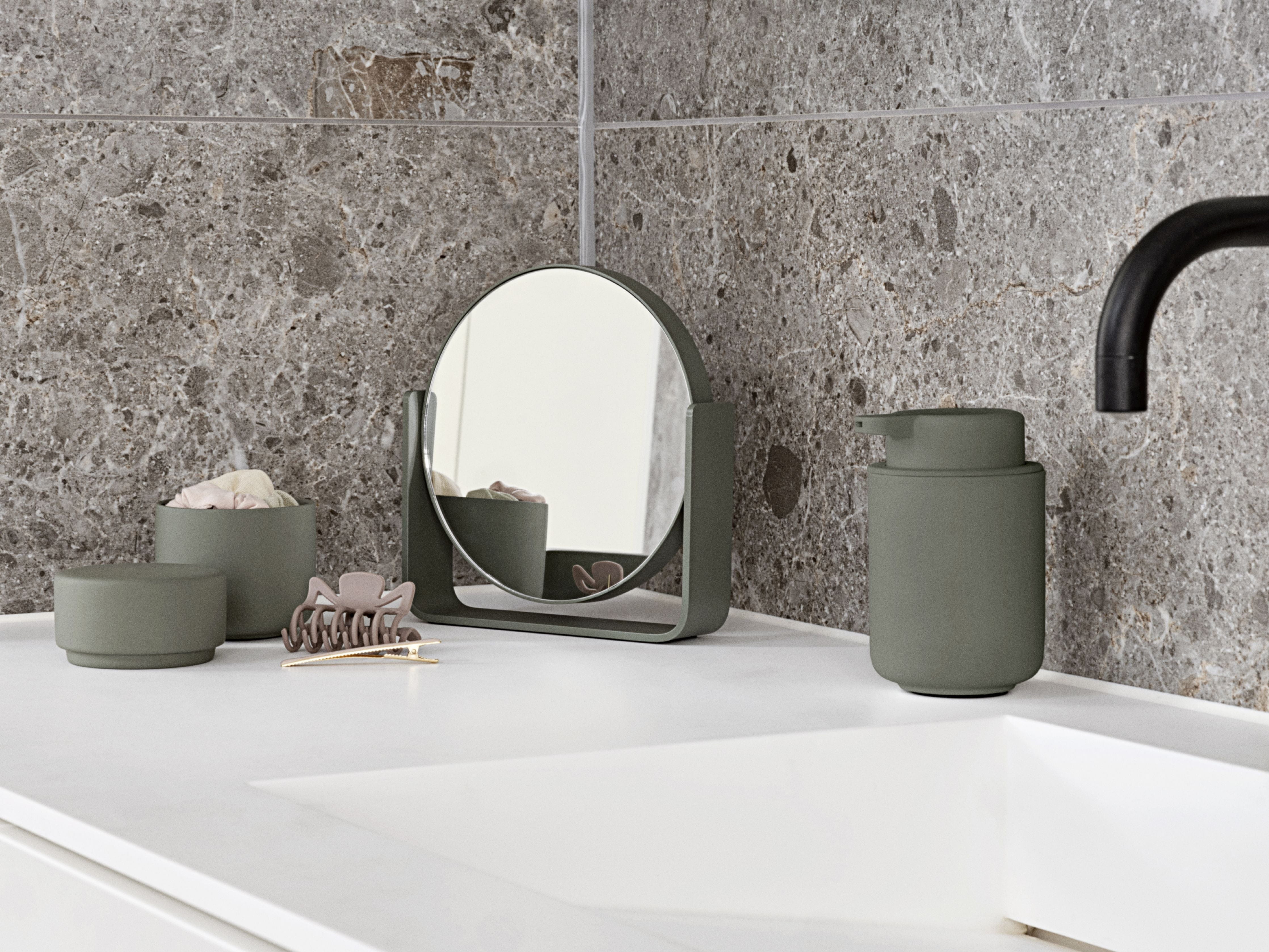 [product_category]-Zone Denmark Ume Table Mirror, Olive Green-Zone Denmark-5722000282273-28227-ZON-3