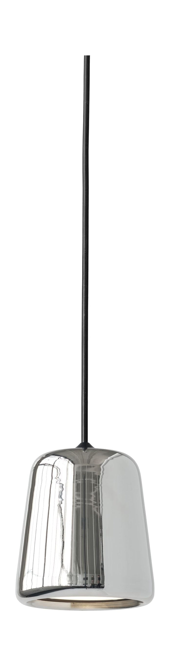 New Works Material Pendant, Stainless Steel/Black Fitting