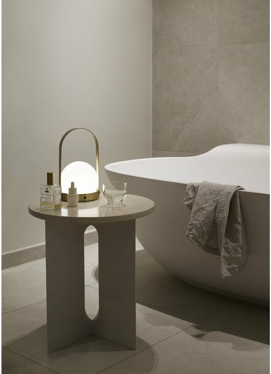 Audo Copenhagen Androgyne side bordplade, krystalrose marmor
