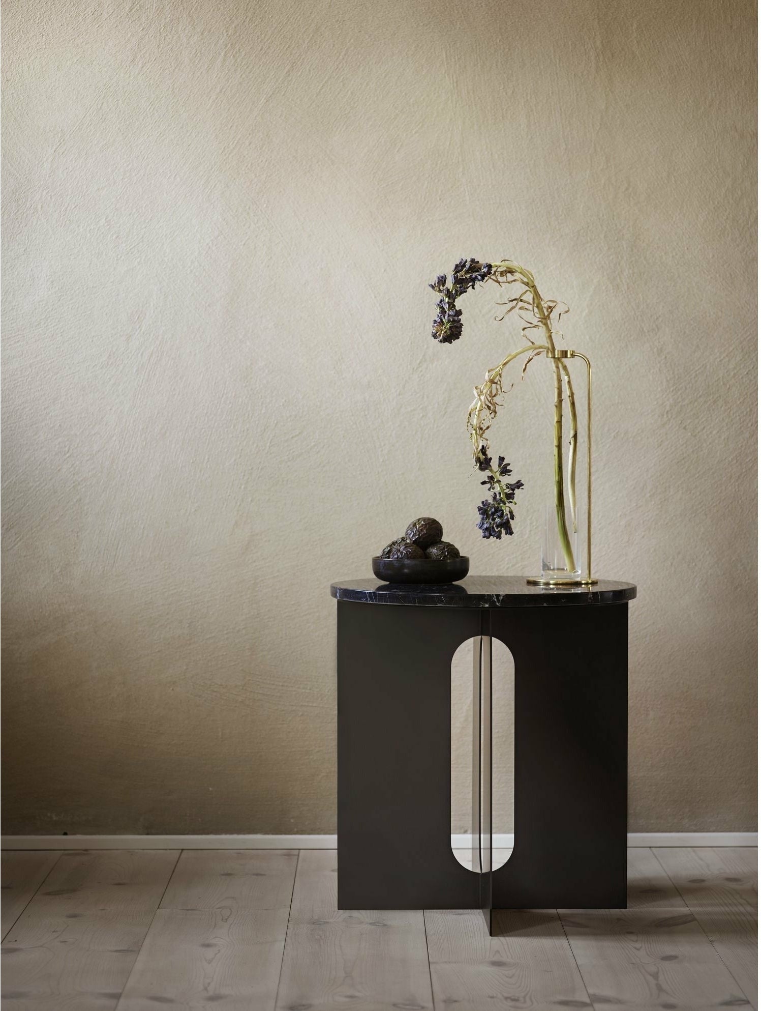 Audo Copenhagen Androgyne side bordplade, krystalrose marmor