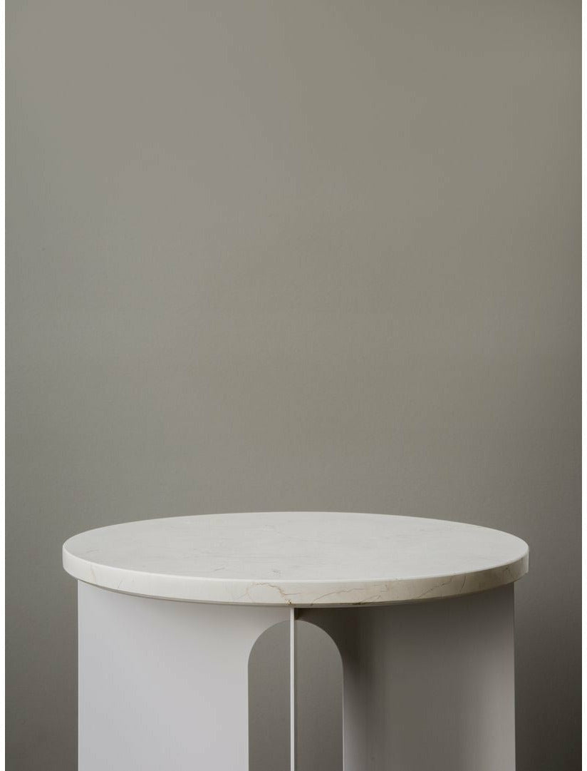 Audo Copenhagen Androgyne side bordplade, krystalrose marmor