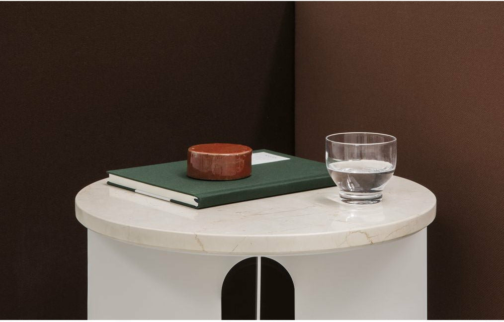 Audo Copenhagen Androgyne side bordplade, krystalrose marmor