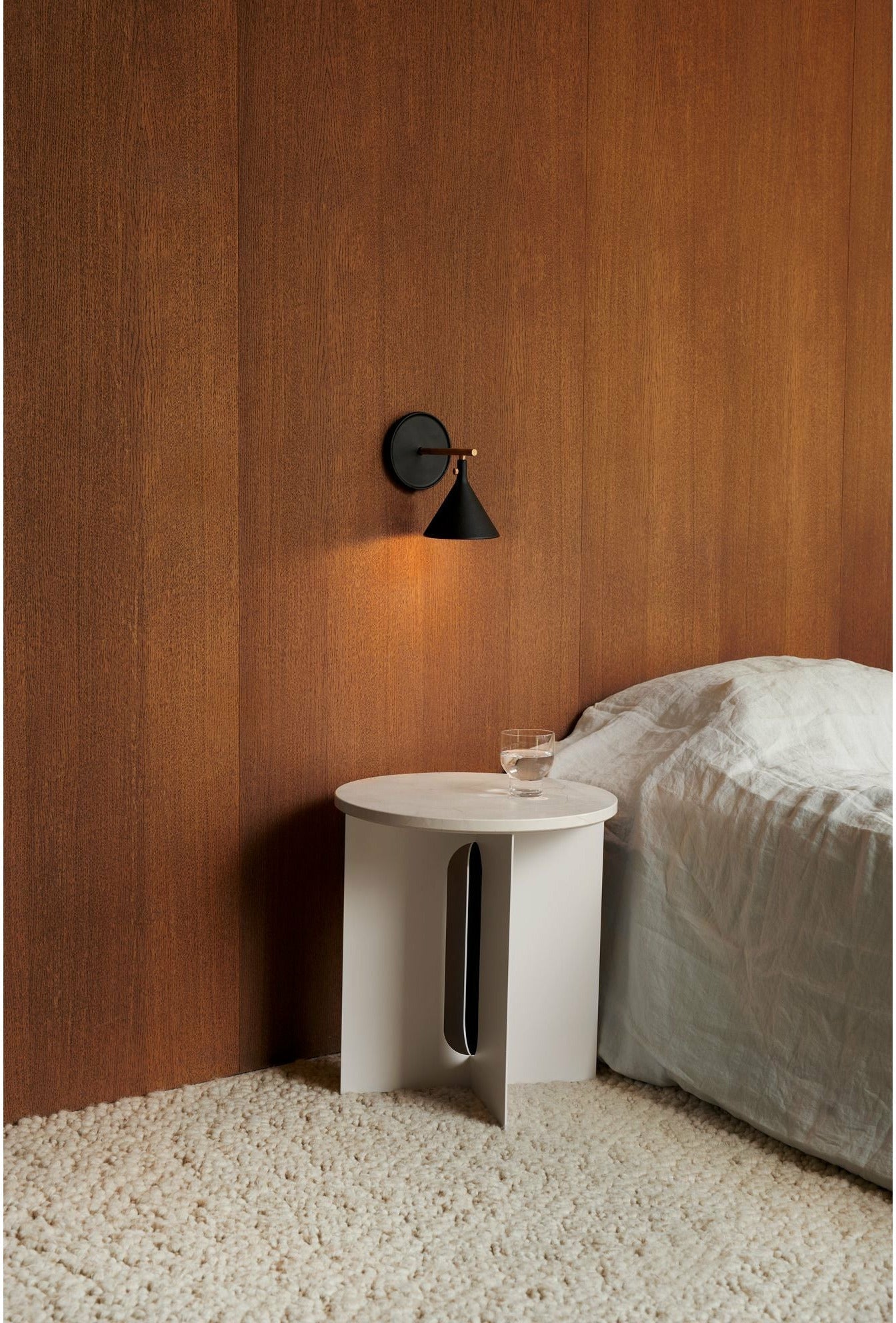 Audo Copenhagen Androgyne side bordplade, krystalrose marmor