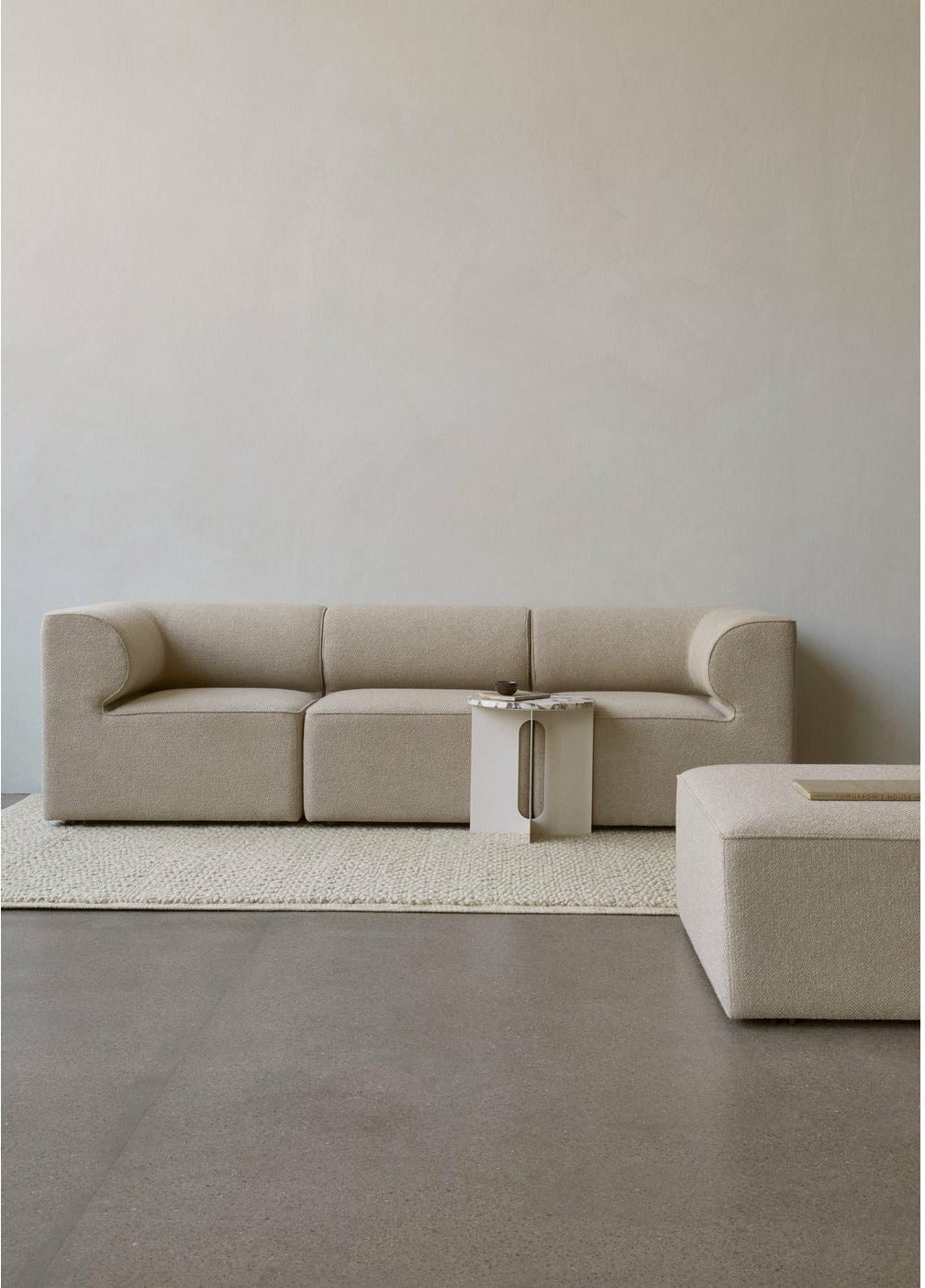 Audo Copenhagen Androgyne side bordplade, krystalrose marmor