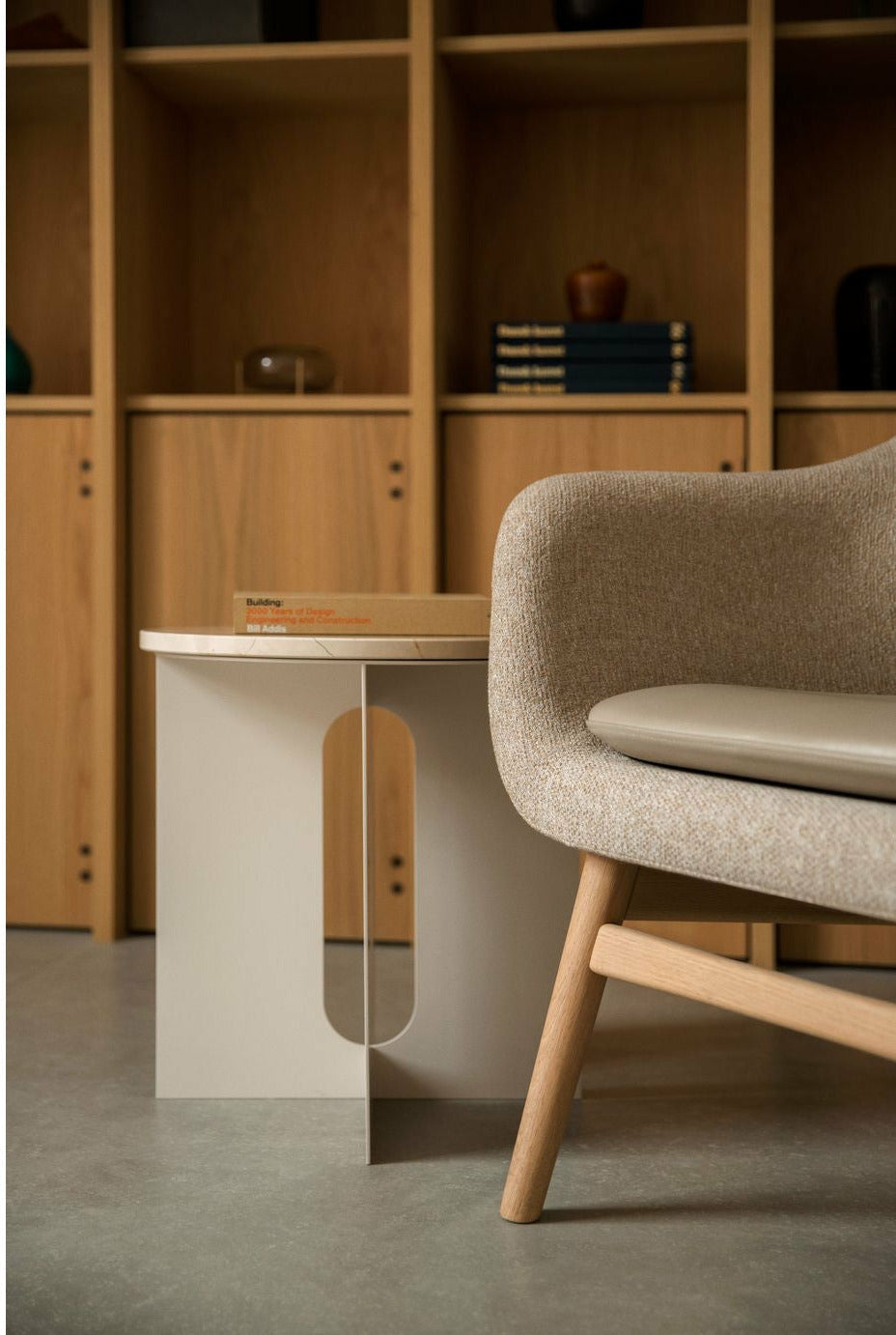 Audo Copenhagen Androgyne side bordplade, krystalrose marmor