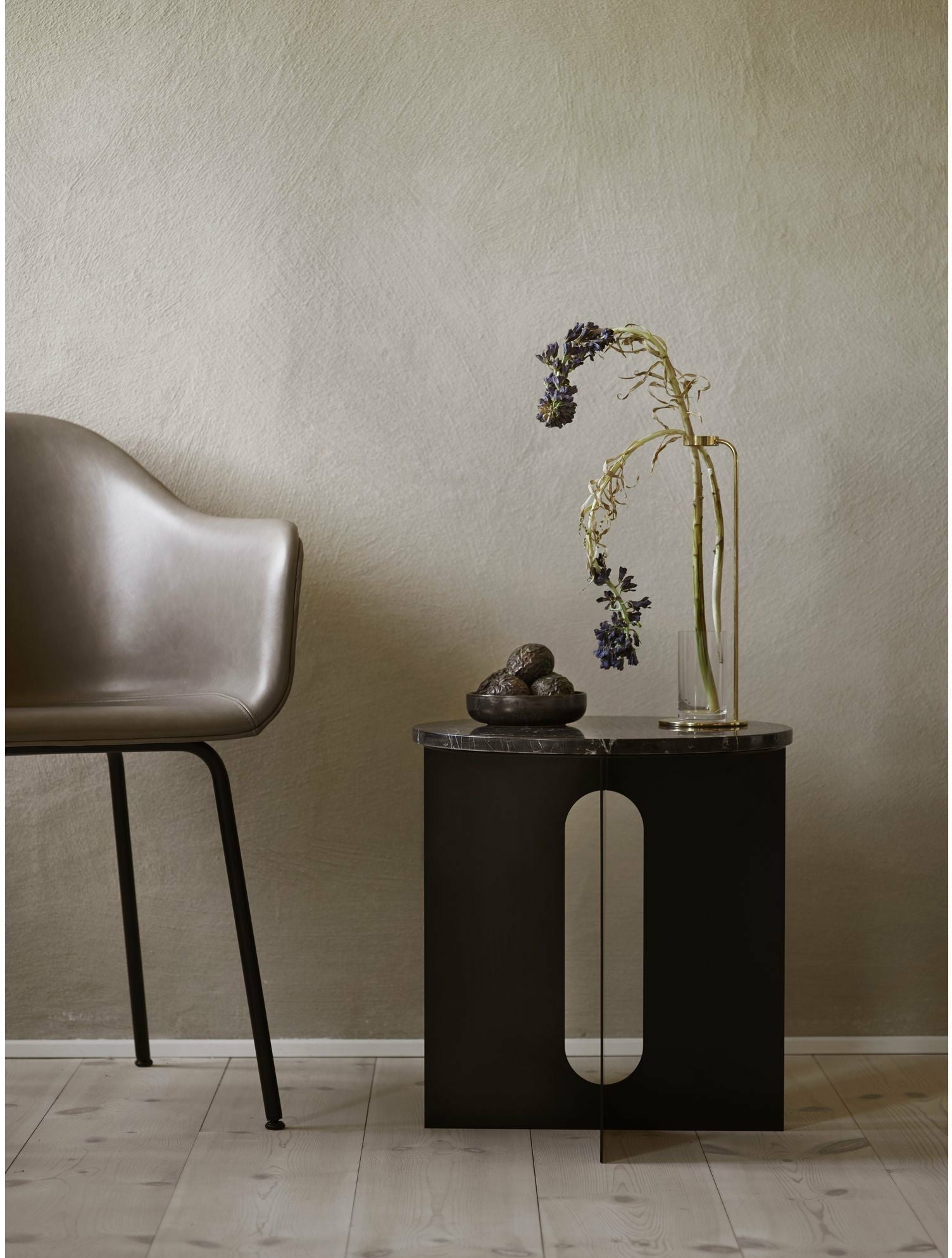 Audo Copenhagen Androgyne side bordplade, krystalrose marmor