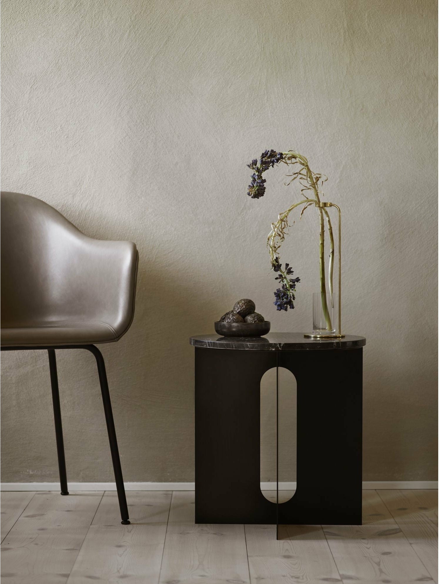 Audo Copenhagen Androgyne side bordplade, krystalrose marmor