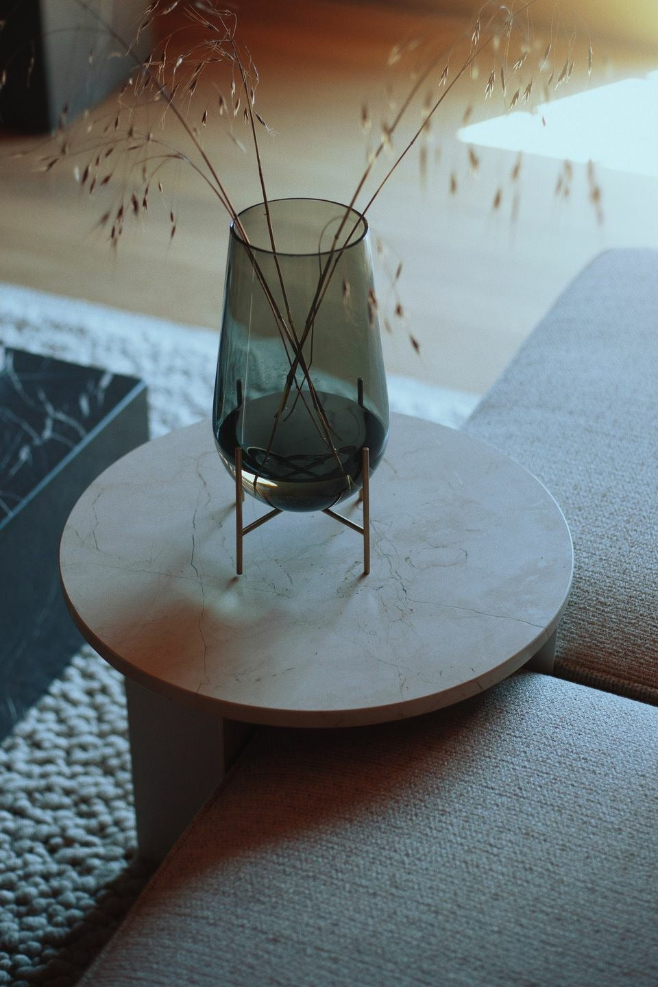 Audo Copenhagen Androgyne side bordplade, krystalrose marmor