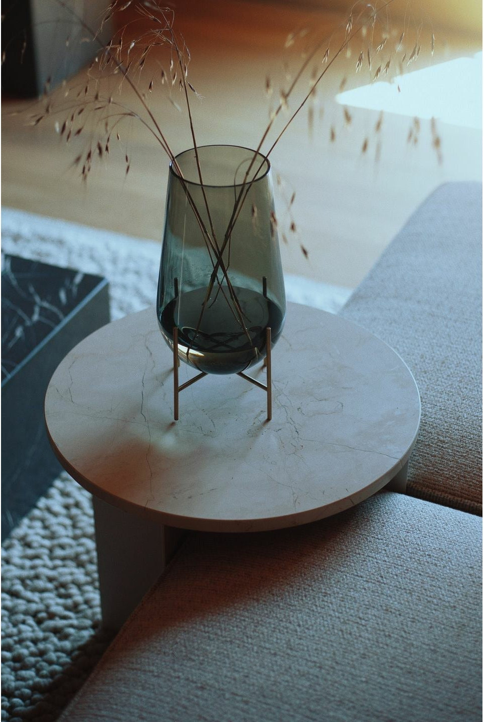 Audo Copenhagen Androgyne side bordplade, krystalrose marmor