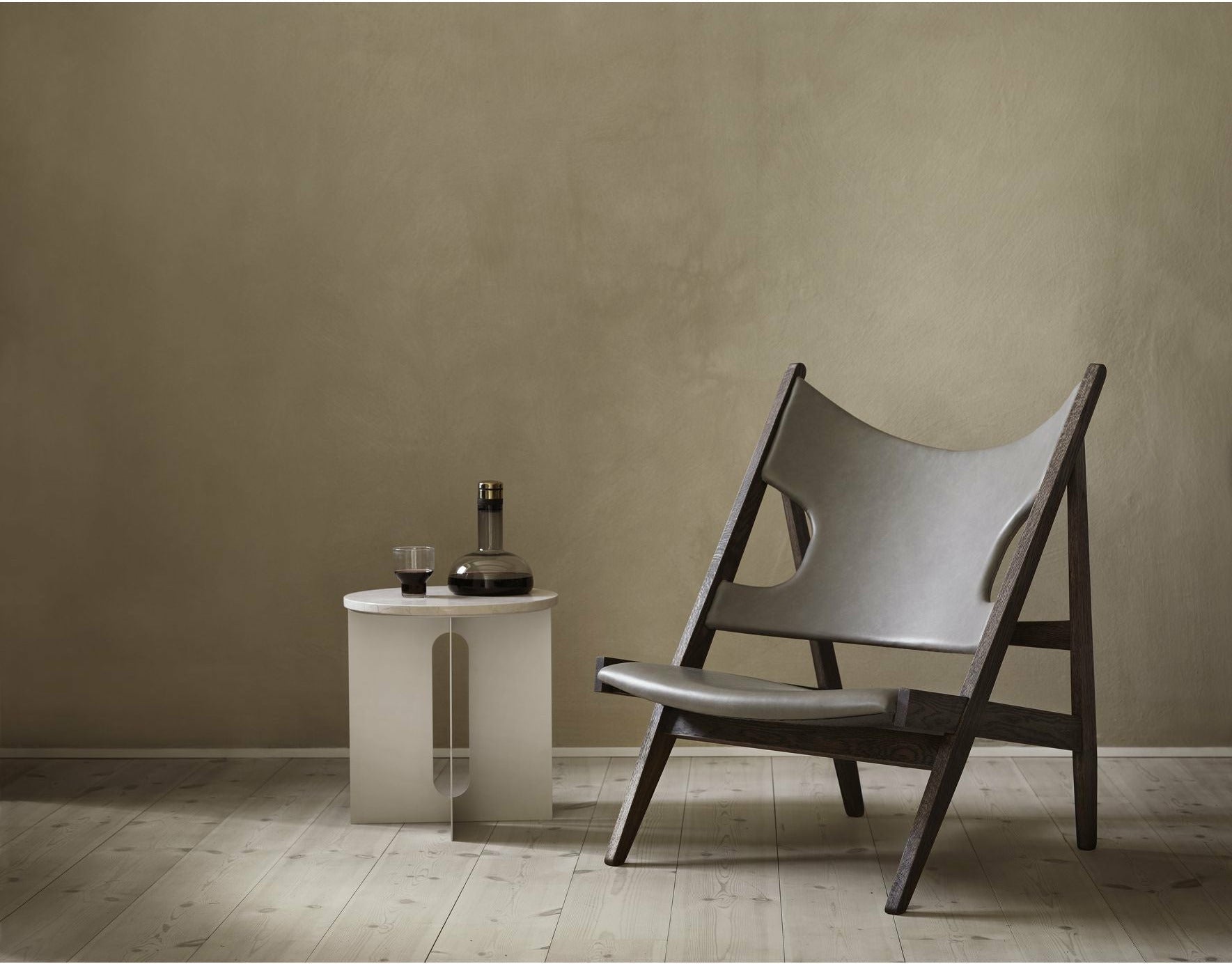 Audo Copenhagen Androgyne side bordplade, krystalrose marmor
