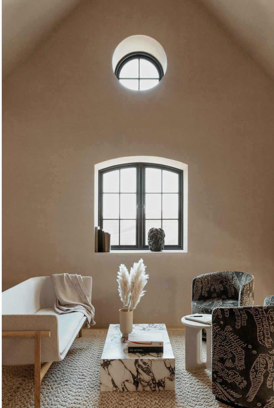 Audo Copenhagen Androgyne side bordplade, krystalrose marmor