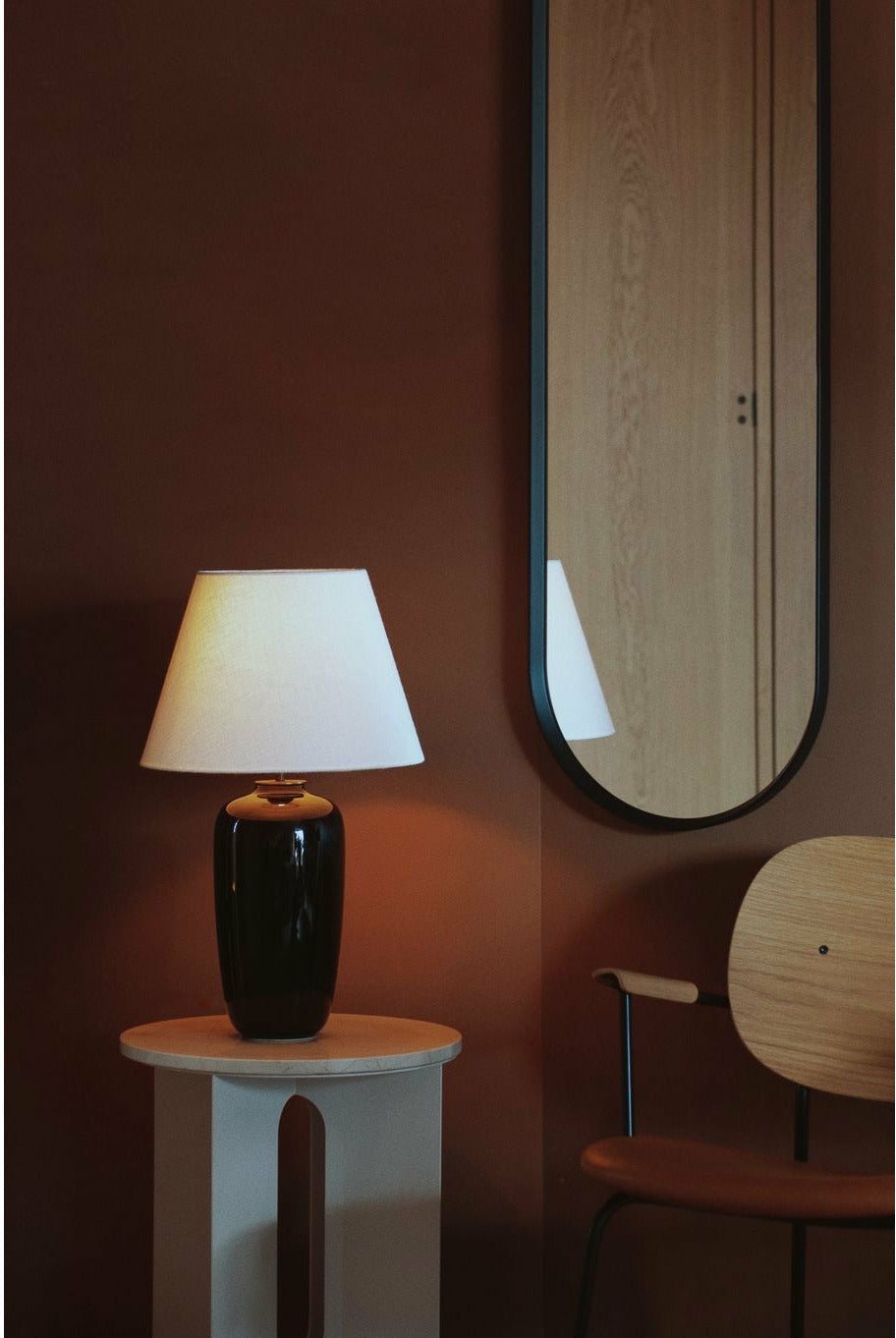 Audo Copenhagen Androgyne side bordplade, krystalrose marmor