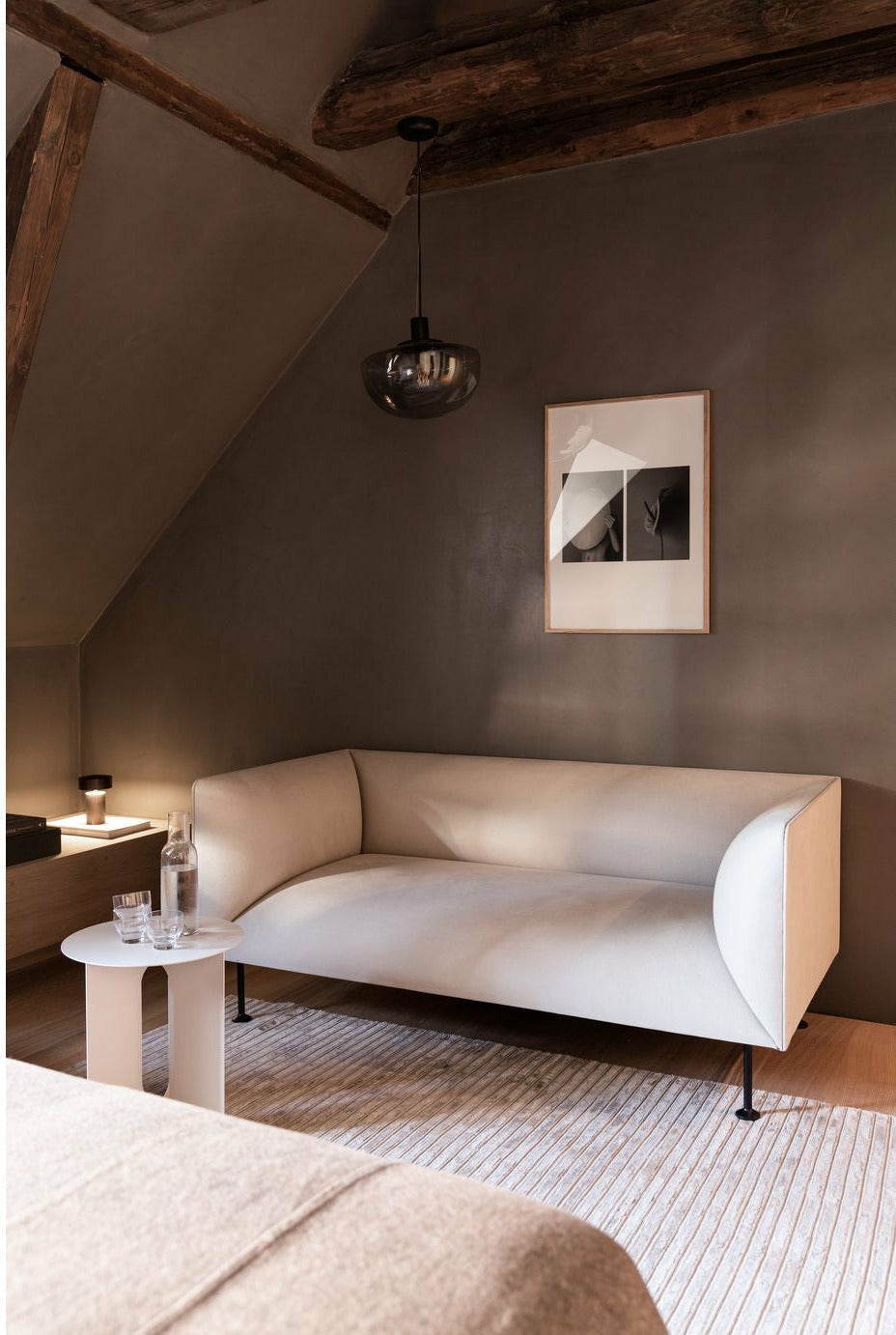 Audo Copenhagen Androgyne side bordplade, krystalrose marmor