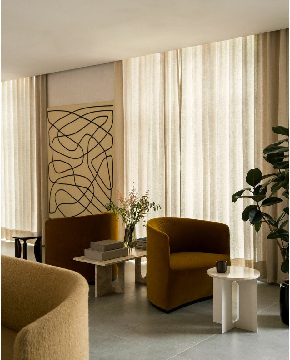 Audo Copenhagen Androgyne side bordplade, krystalrose marmor