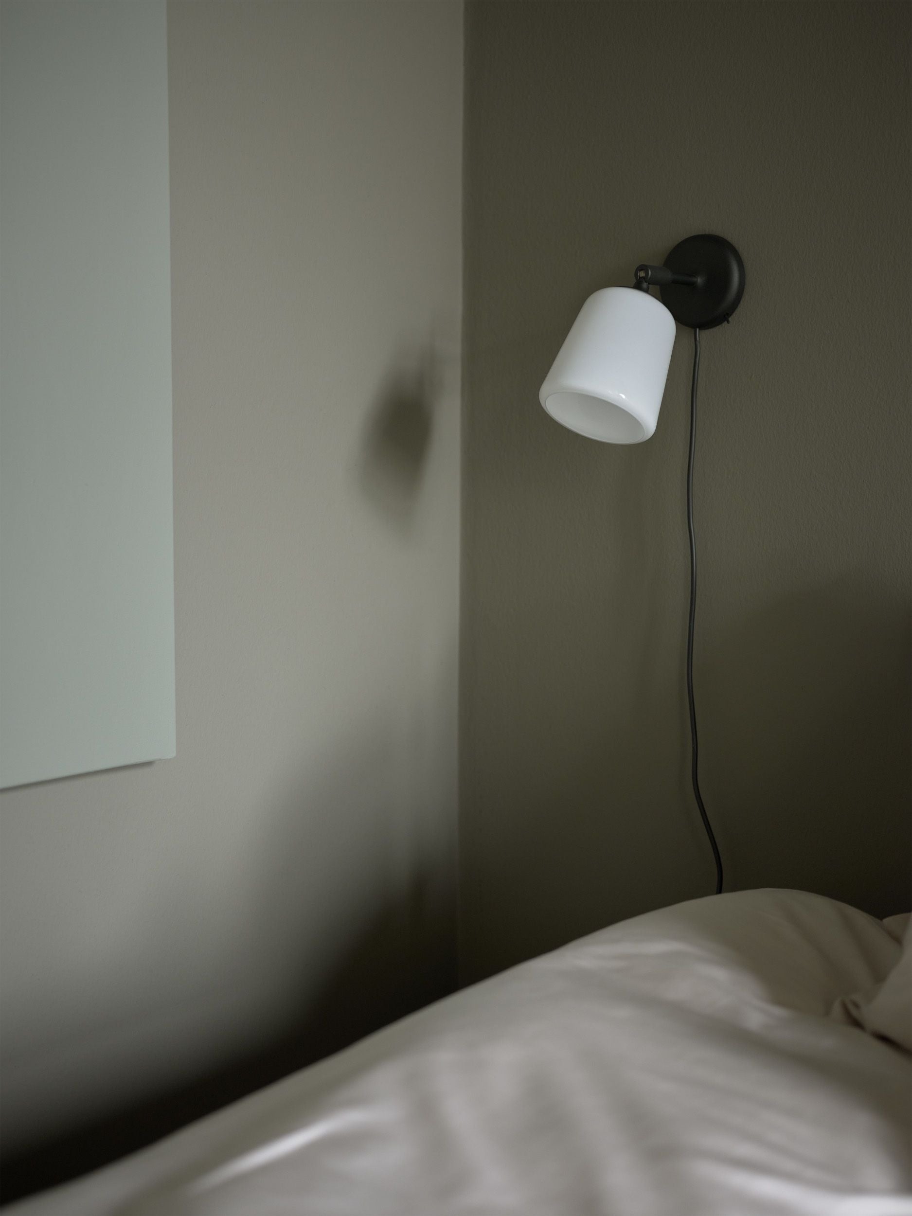 New Works Material Wall Lamp Opal Glass, White
