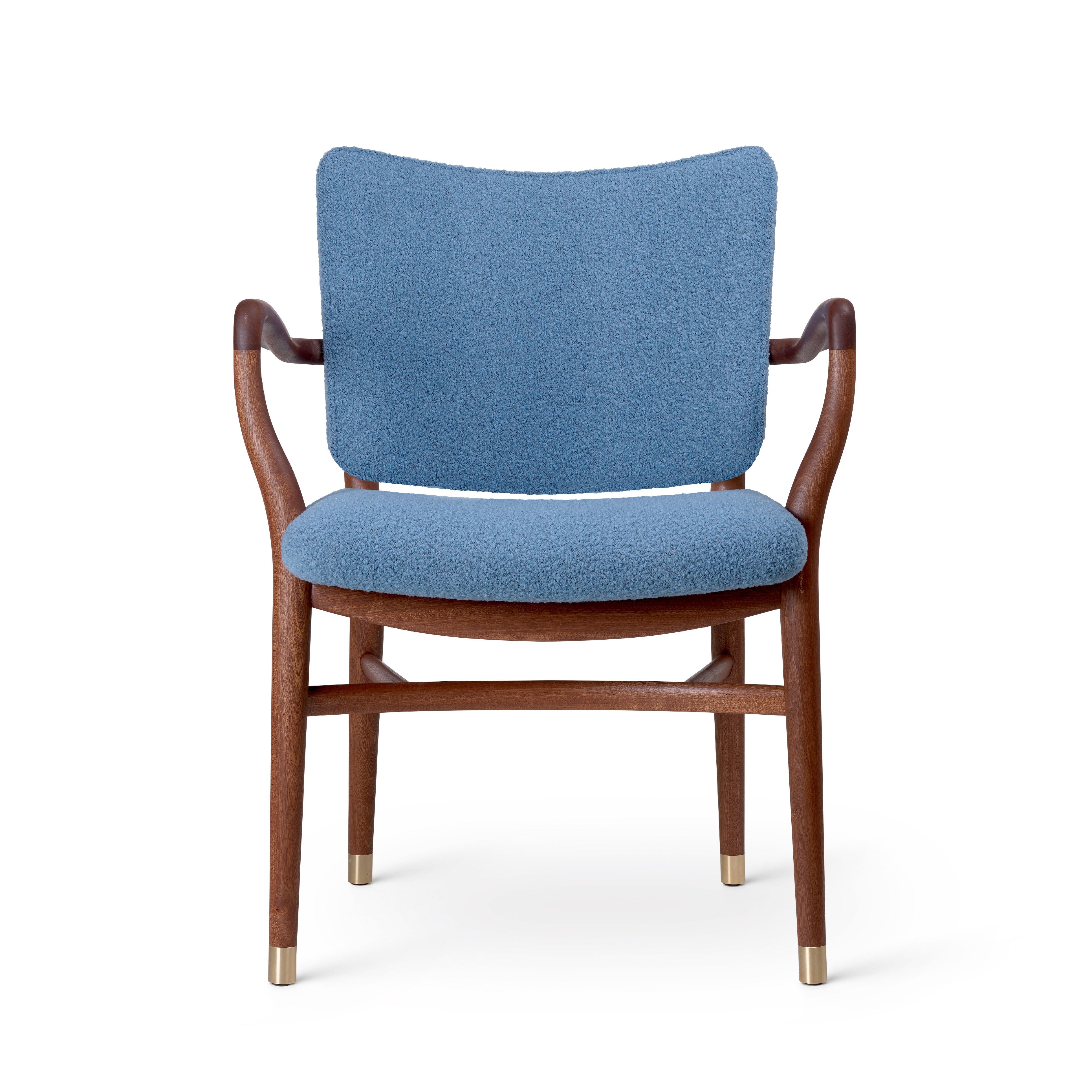 Carl Hansen VLA61 Monar ch -lænestol, mahogniolie/baru 0740 tekstil
