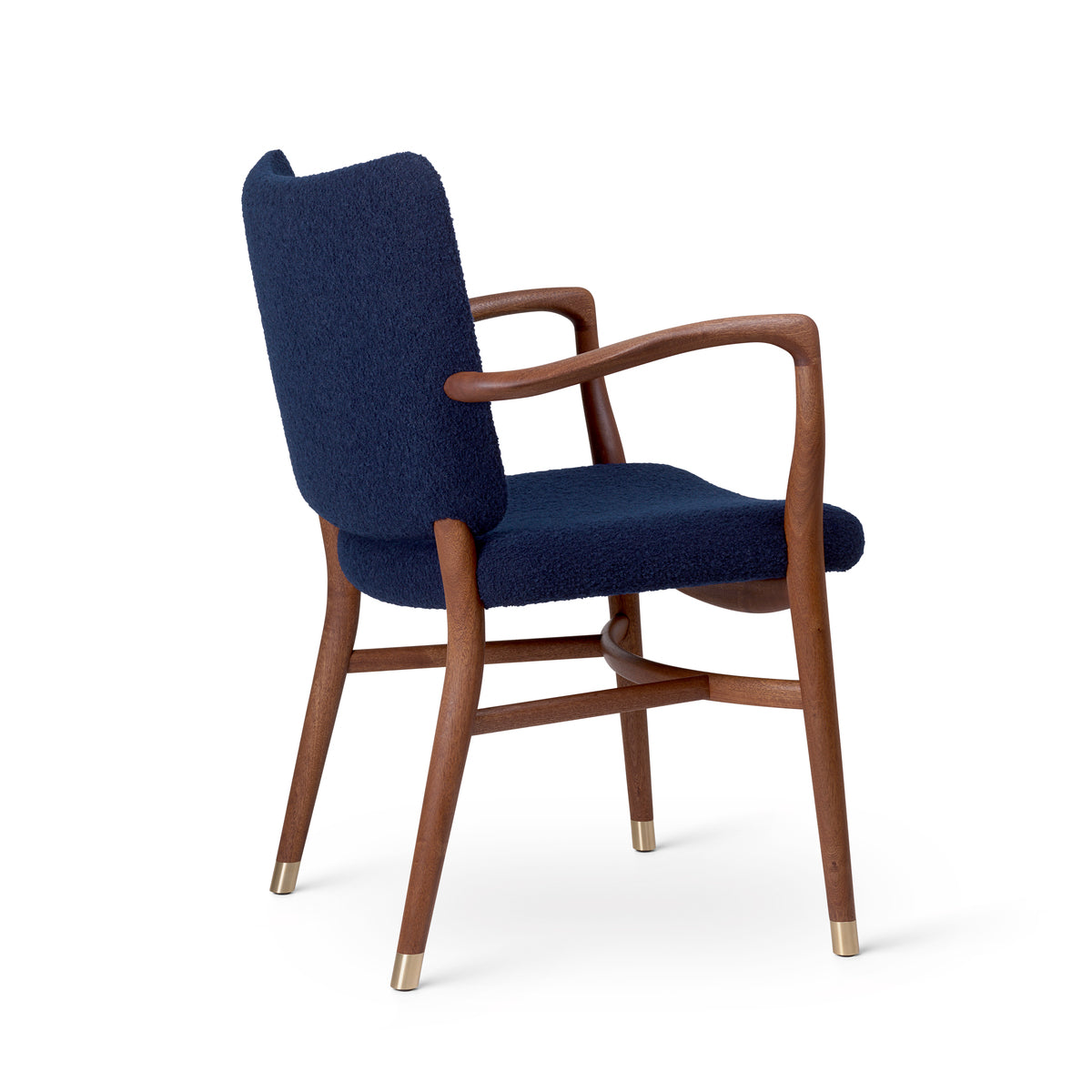 Carl Hansen VLA61 Monar ch -lænestol, mahogniolie/baru 0780 tekstil