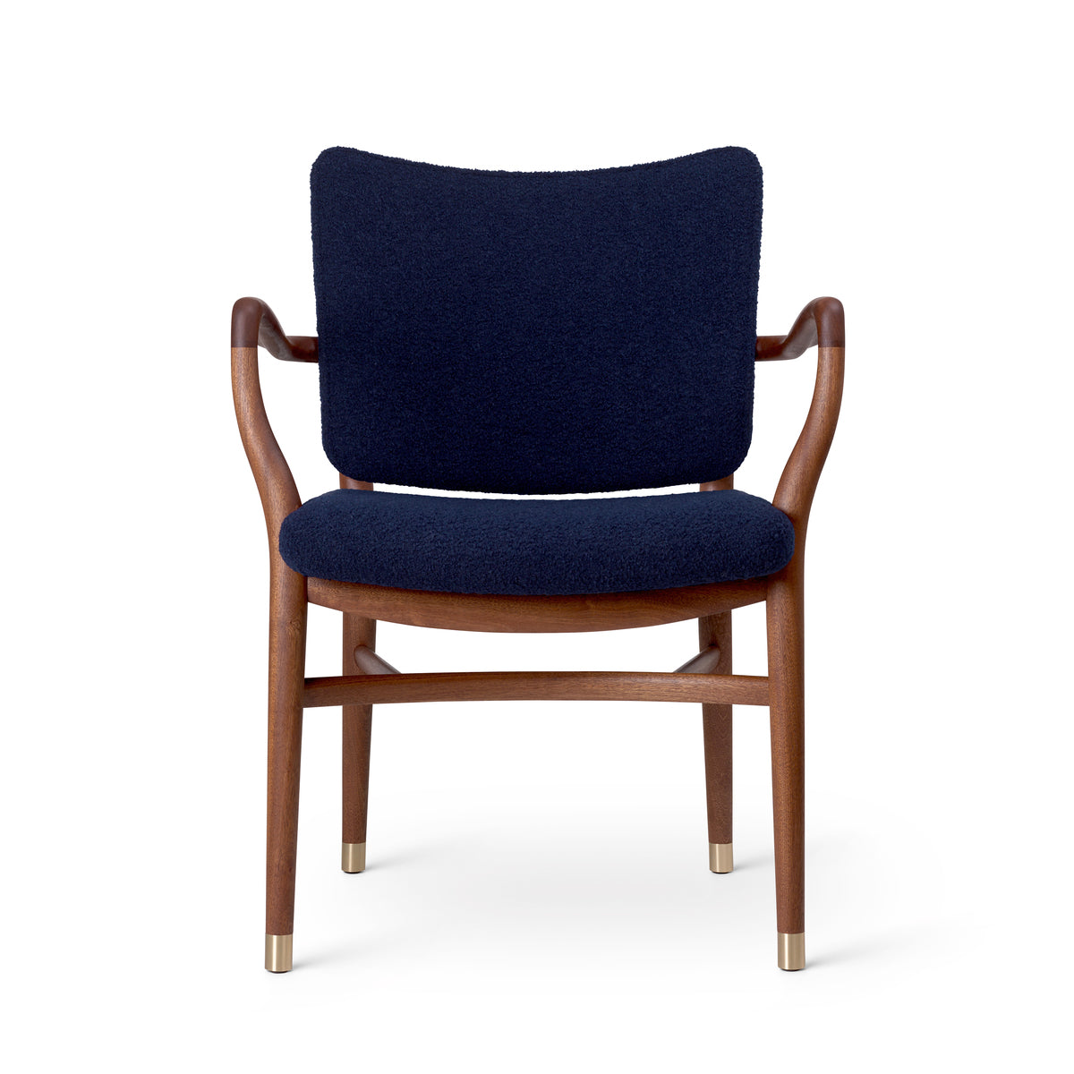 Carl Hansen VLA61 Monar ch -lænestol, mahogniolie/baru 0780 tekstil