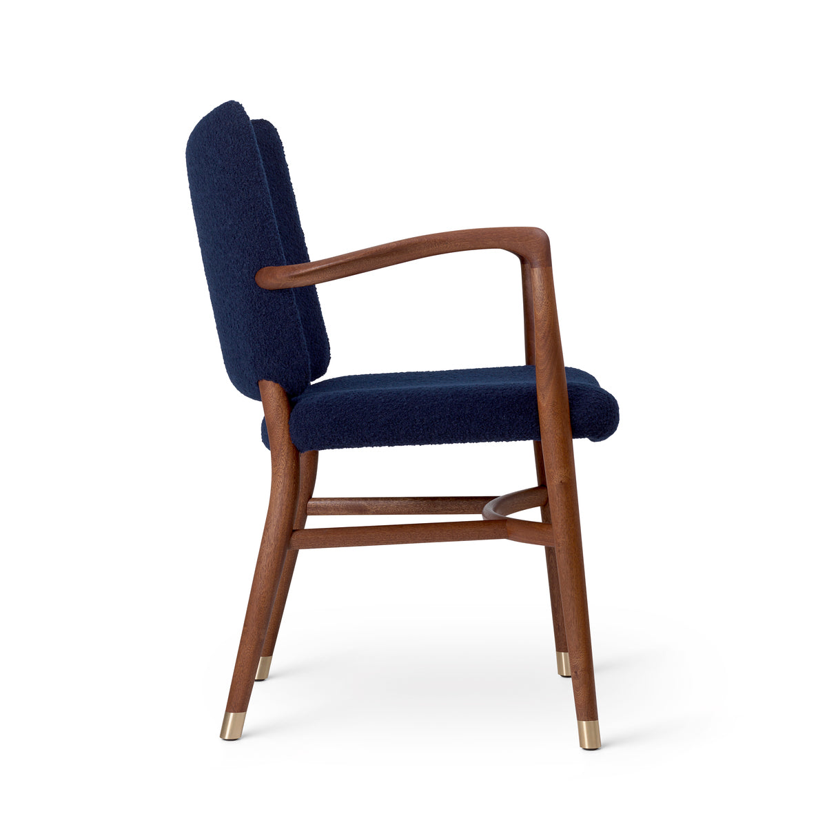Carl Hansen VLA61 Monar ch -lænestol, mahogniolie/baru 0780 tekstil
