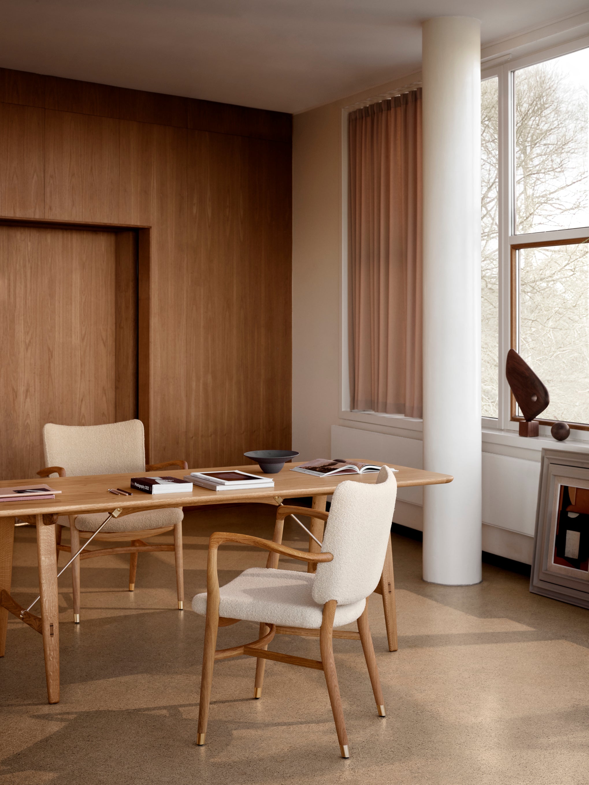 Carl Hansen VLA61 Monar ch -lænestol, egolie/baru 0410 tekstil