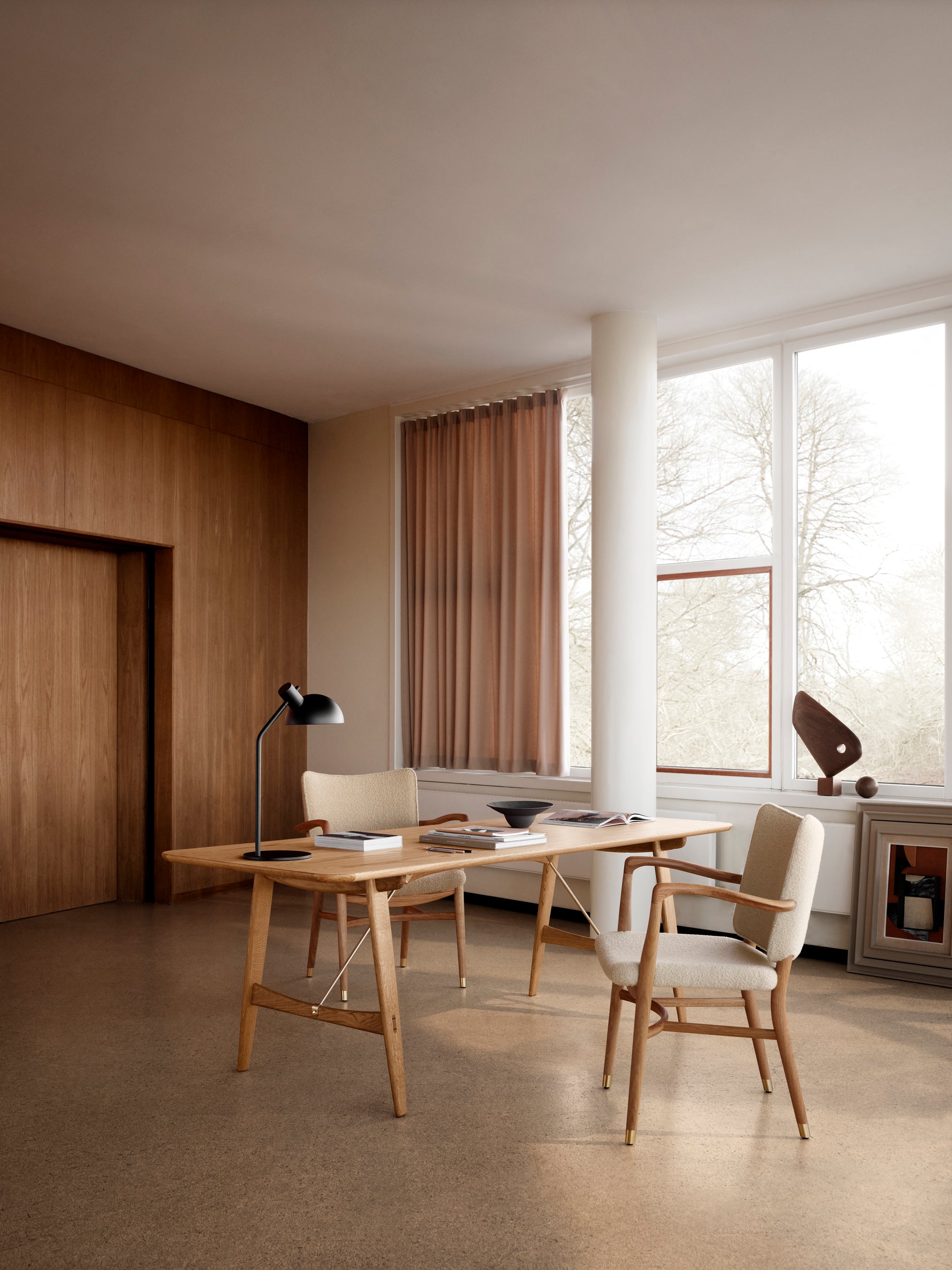 Carl Hansen VLA61 Monar ch -lænestol, egolie/baru 0410 tekstil